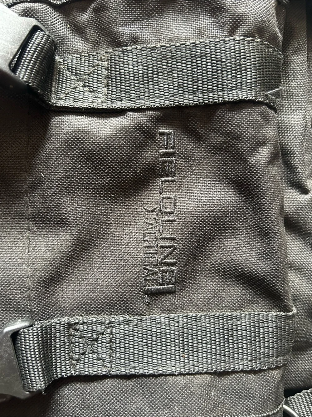 Men's Black Tactical Duffel Bag with Multiple Front Pockets